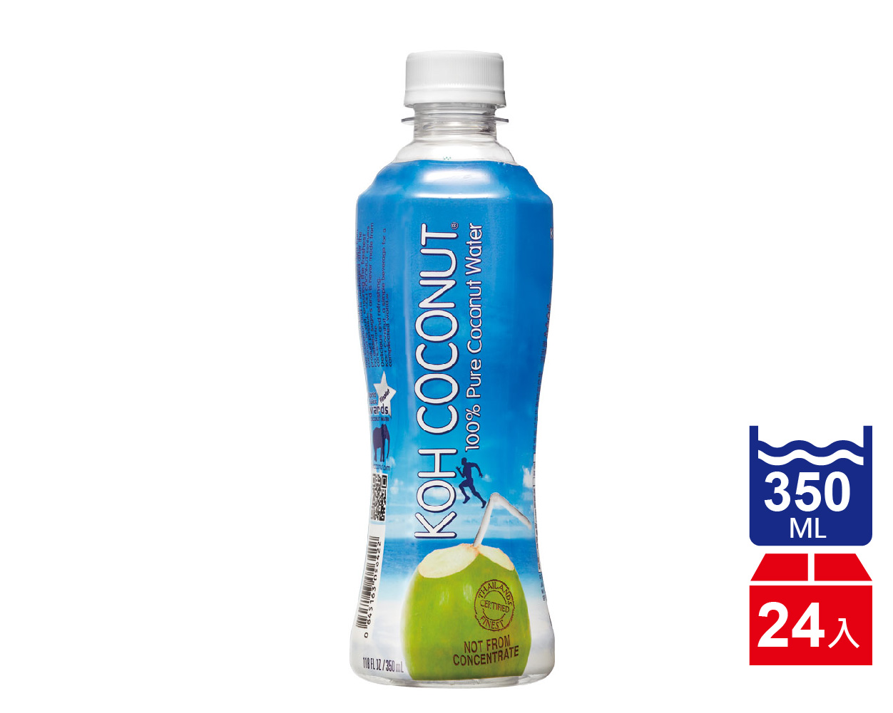 【KOH】酷椰嶼 100%純天然椰子汁(350mlx24瓶)